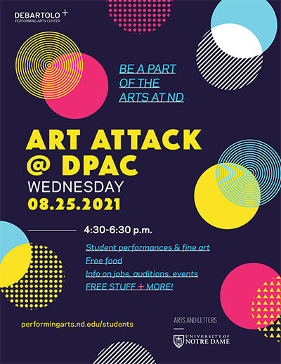 Art Attack @ DPAC flyer 2021