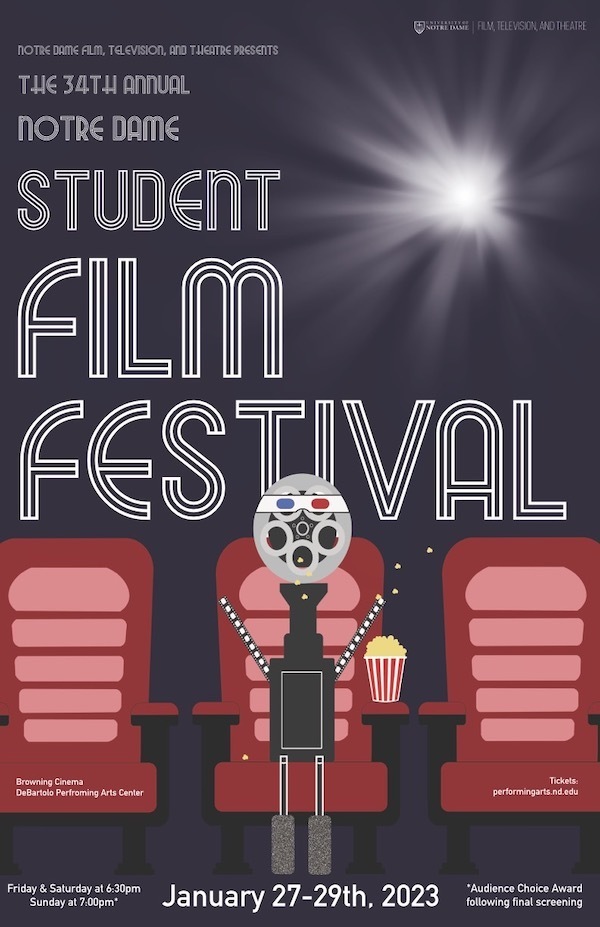 2023 Notre Dame Student Film Festival poster
