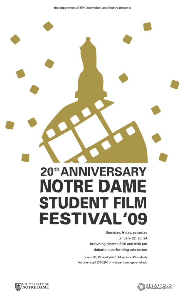 20th annual notre dame student film festival image