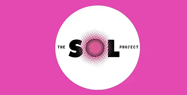 The SOL Project logo in black text with a pink dotted circle over the O.
