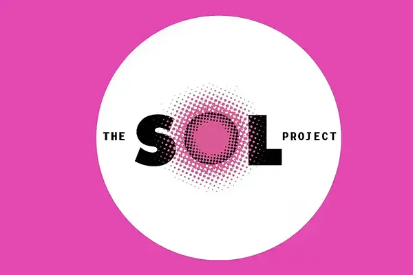 The SOL Project logo in black text with a pink dotted circle over the O.