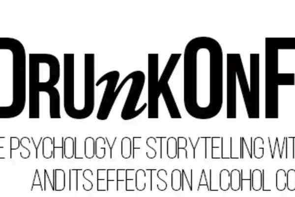 Red plastic cup with a YouTube play button and the text "DrunkOnFilm, the psychology of storytelling with alcohol and its effects on alcohol consumption